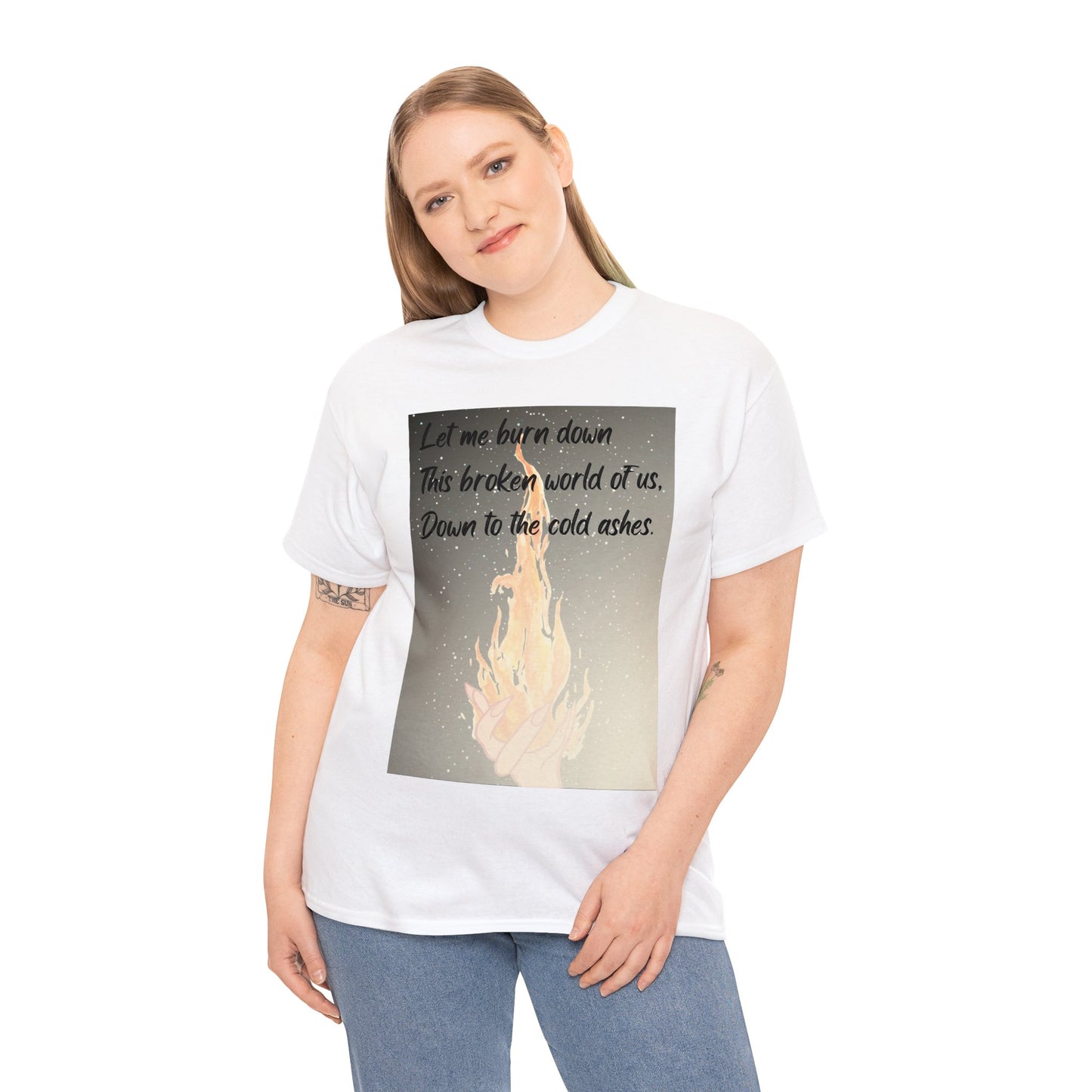 DOWN TO THE ASHES  Unisex Heavy Cotton Tee