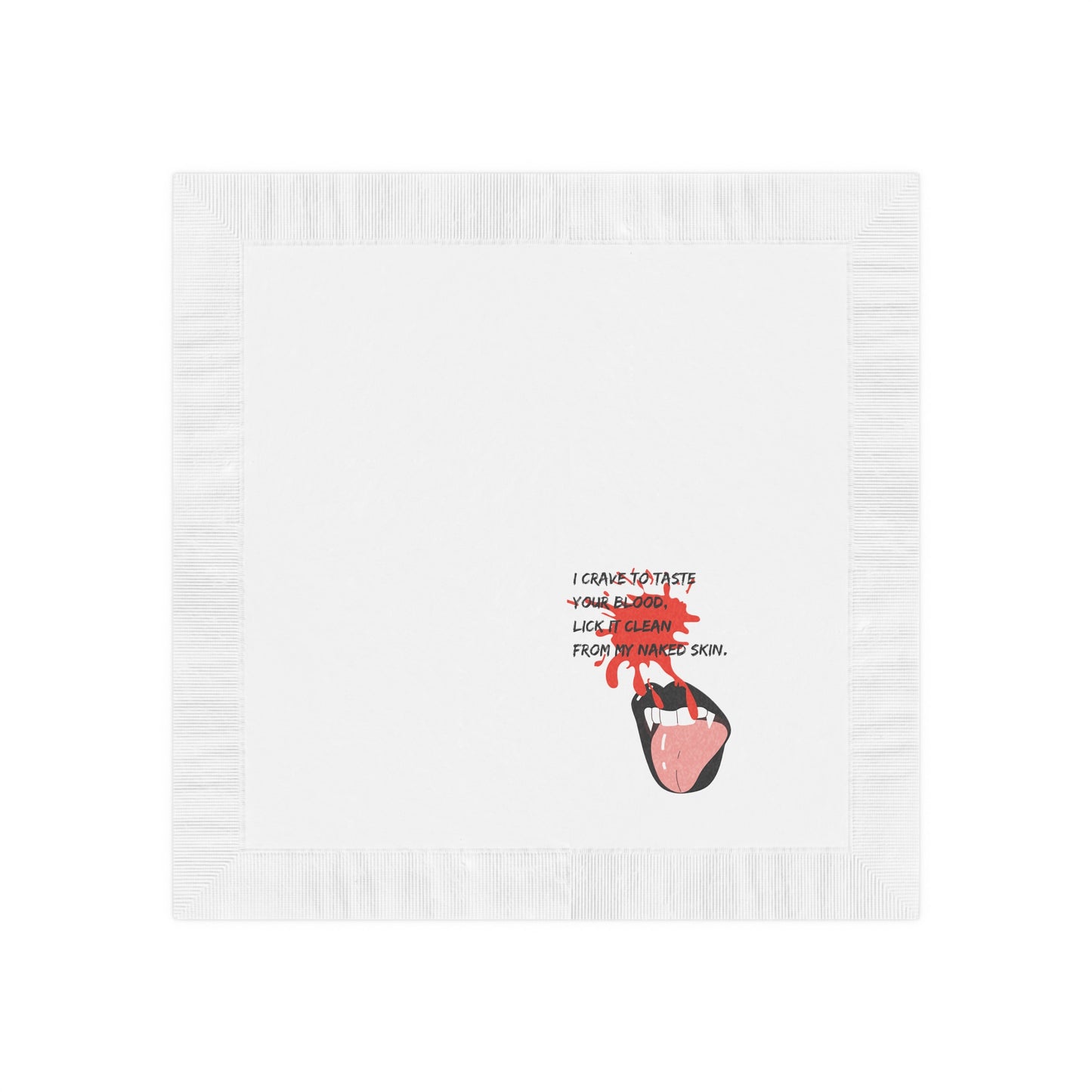 LICK YOU CLEAN White Coined Napkins