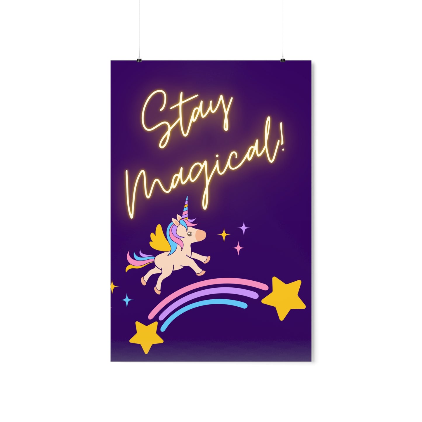 STAY MAGICAL UNICORN LOVE  Premium Matte Vertical Posters