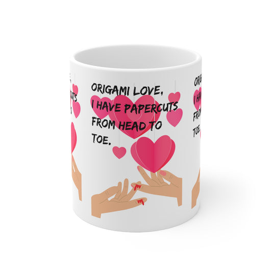 ORIGAME LOVE  Ceramic Mug 11oz