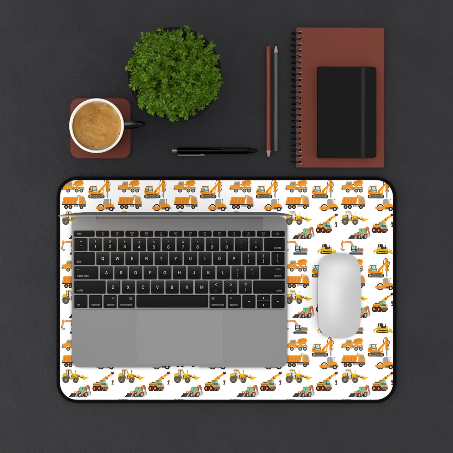 CONSTRUCTION TRUCKS Desk Mat