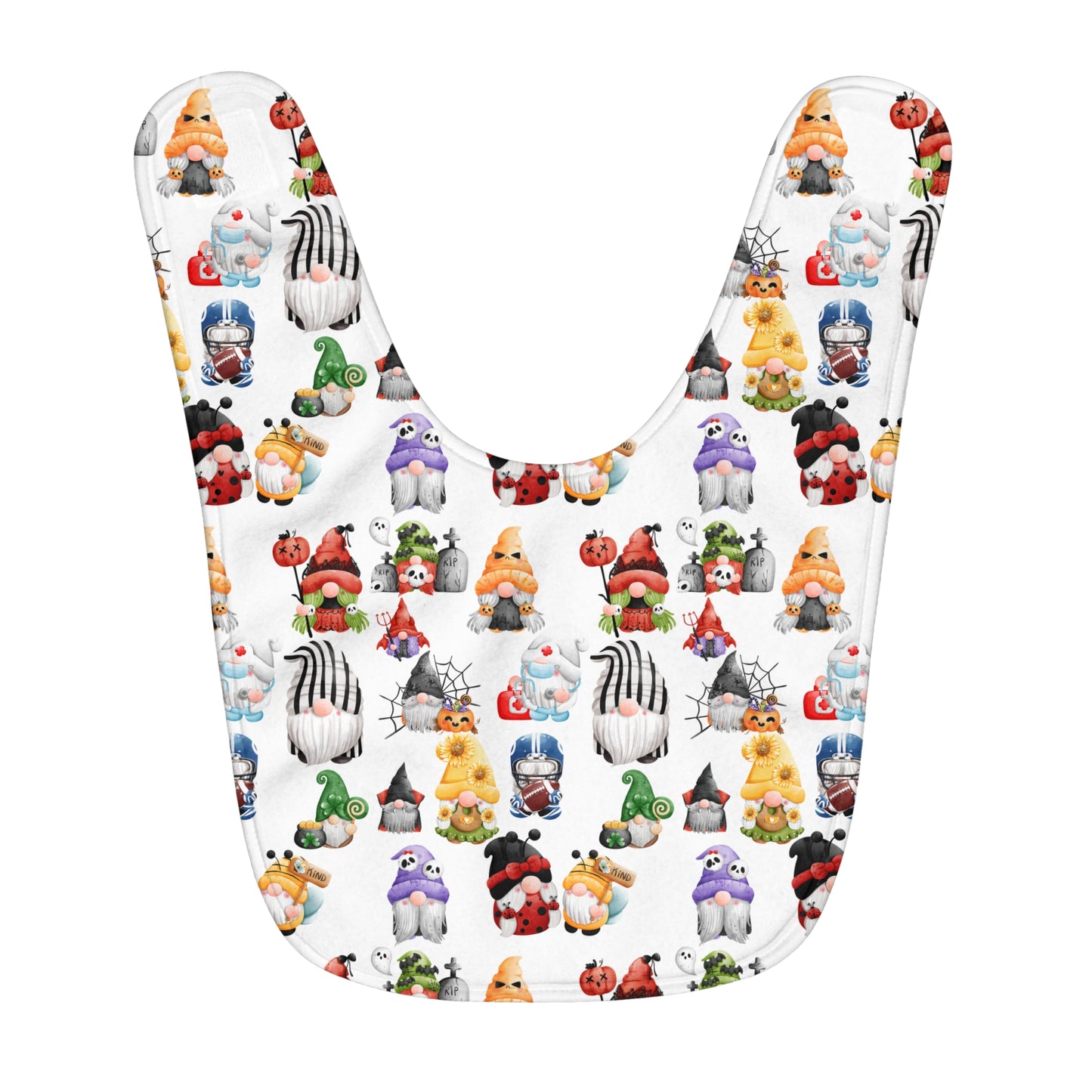 GNOMES OF HALLOWEEN Fleece Baby Bib