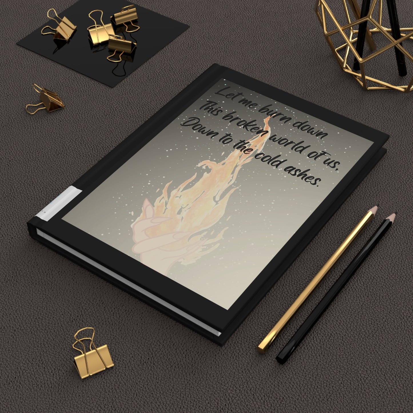 DOWN TO THE ASHES Hardcover Journal Matte
