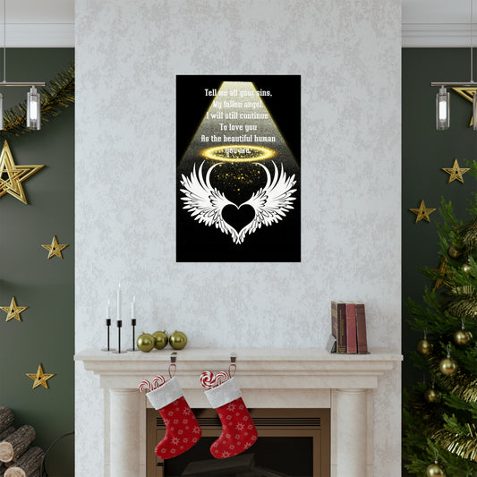 FALLEN ANGEL  Matte Vertical Posters