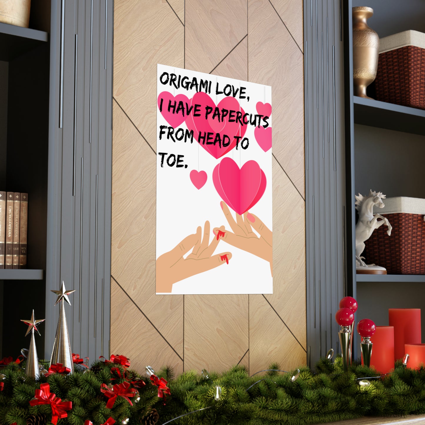 ORIGAME LOVE    Matte Vertical Posters