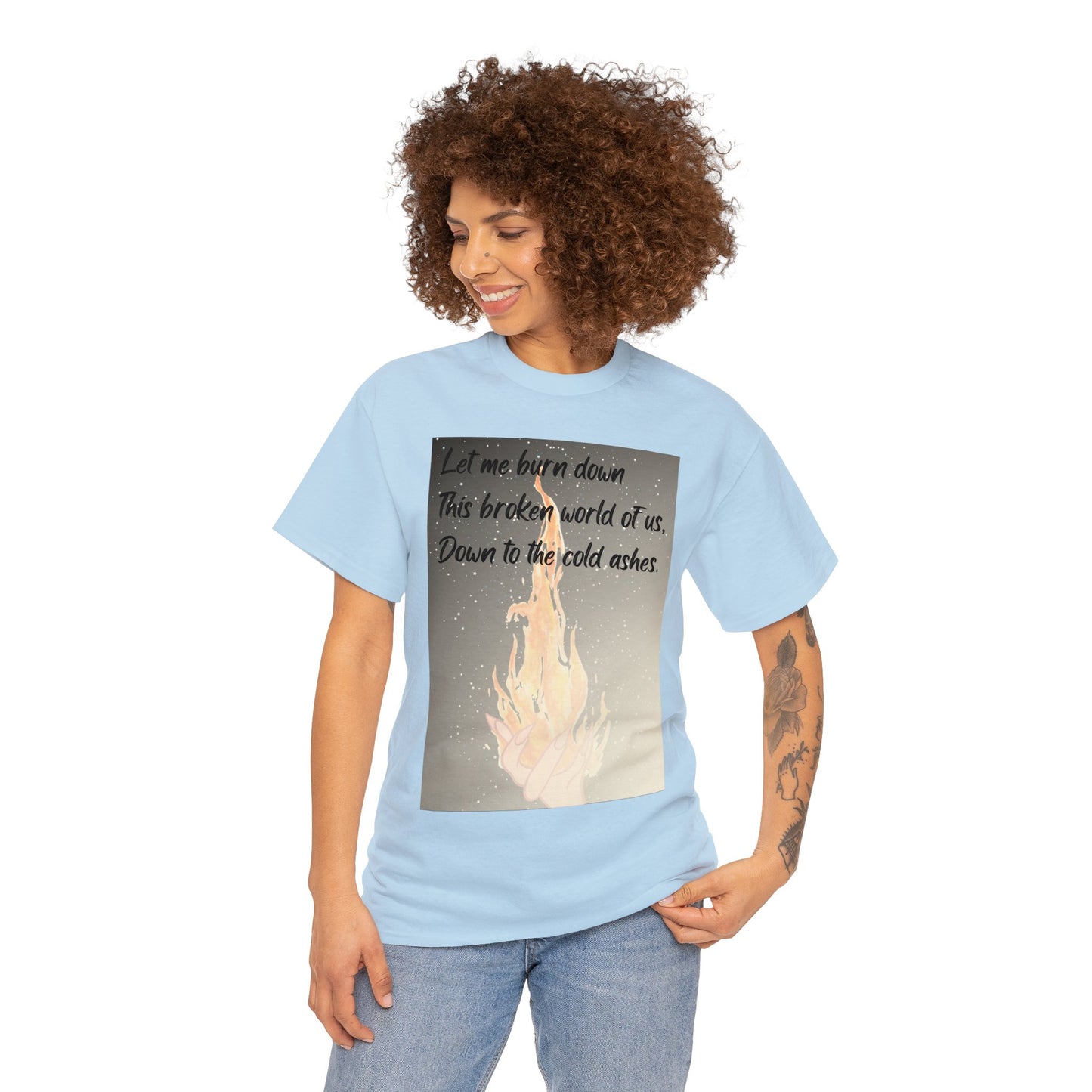 DOWN TO THE ASHES  Unisex Heavy Cotton Tee
