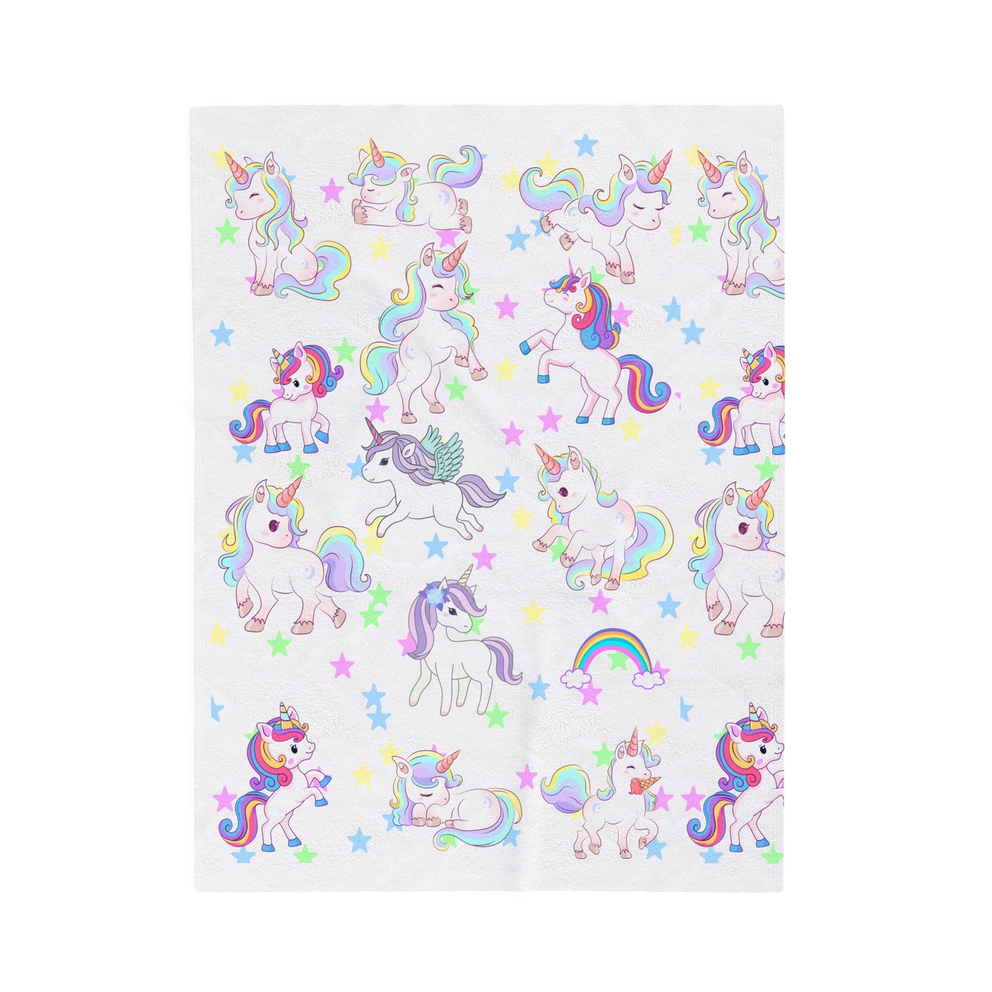 UNICORN LOVE Velveteen Plush Blanket