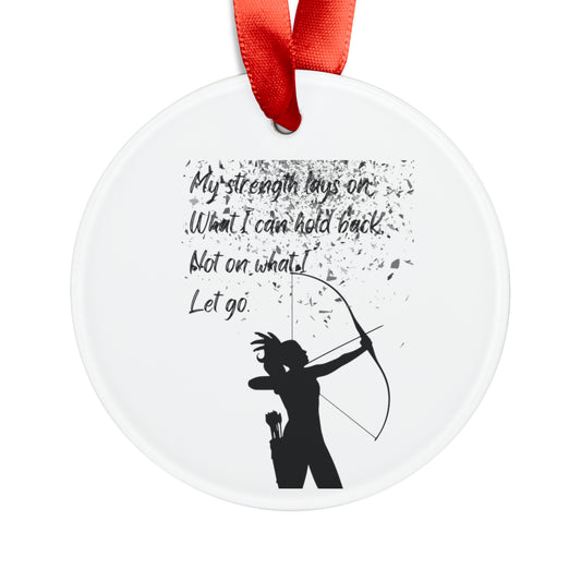MY STRENGTH Acrylic Ornament with Ribbon