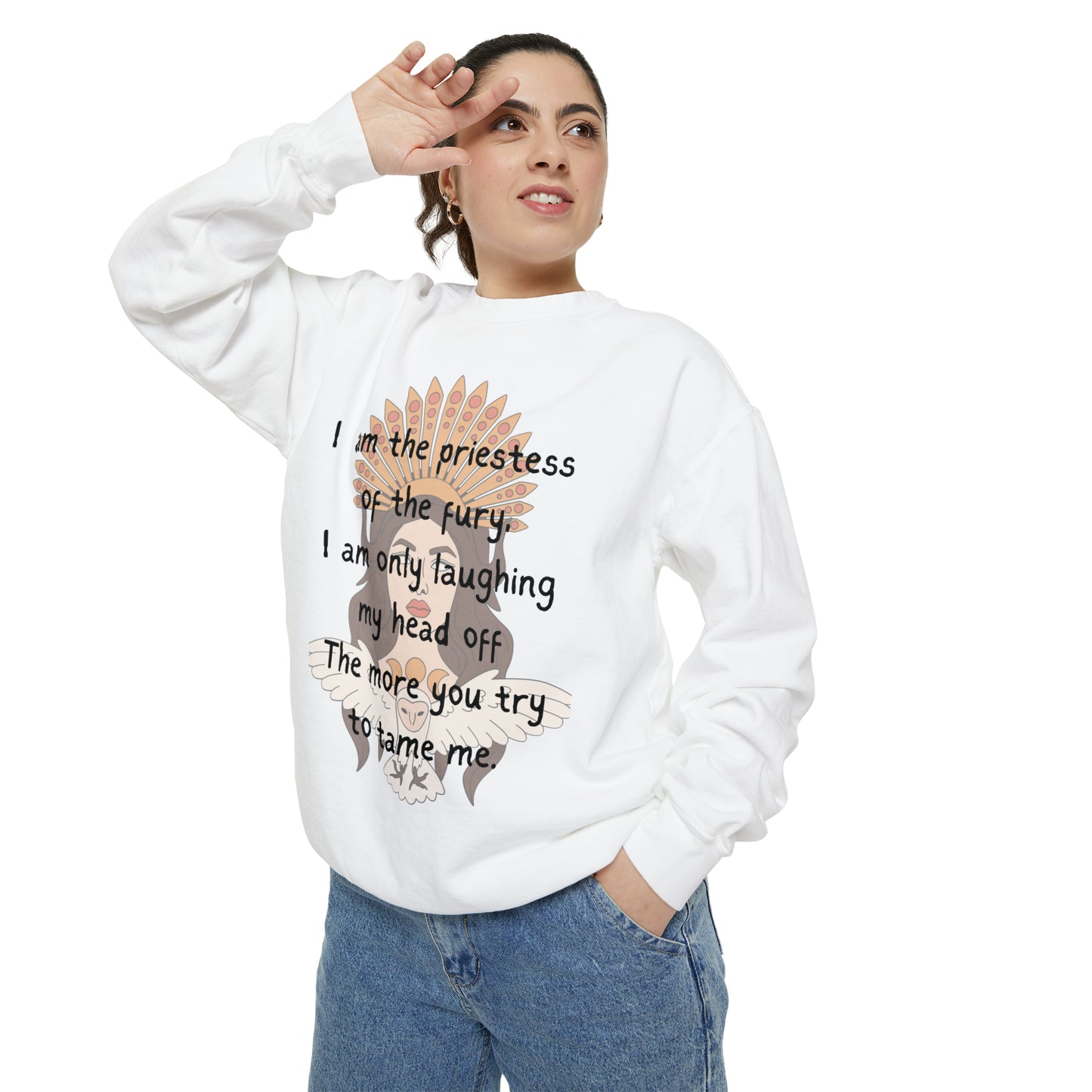 PRIESTESS OF THE FURY Unisex Garment-Dyed Sweatshirt