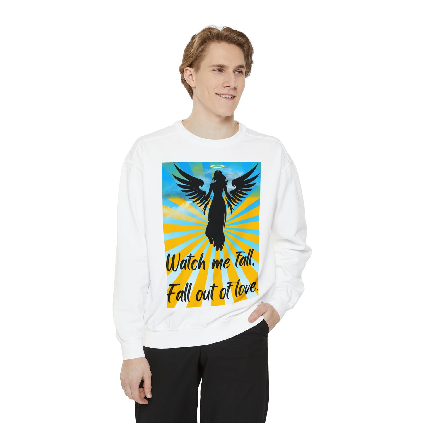 FALL OUT OF LOVE  Unisex Garment-Dyed Sweatshirt