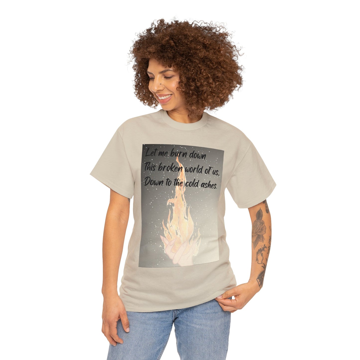 DOWN TO THE ASHES  Unisex Heavy Cotton Tee
