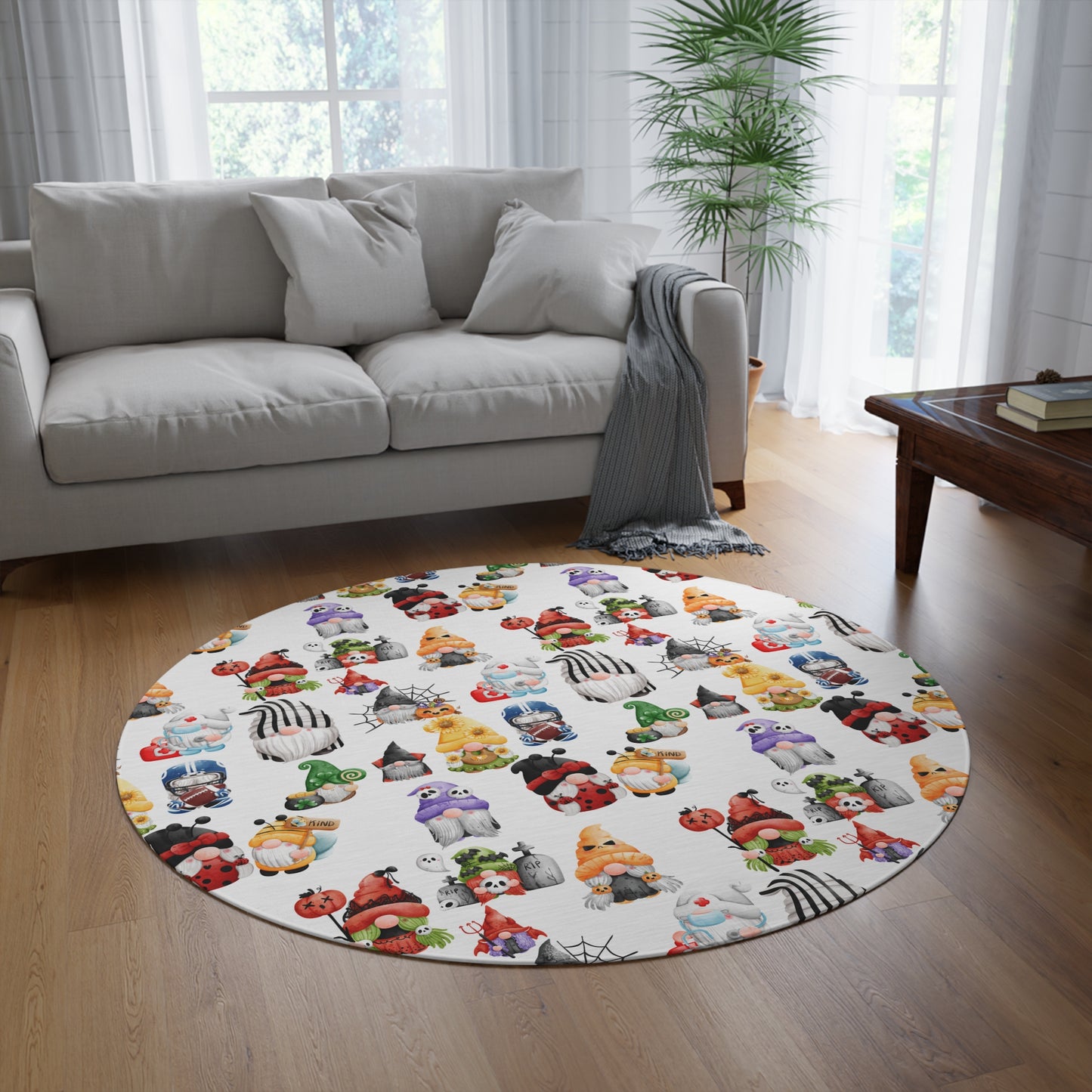 GNOMES OF HALLOWEEN Round Rug