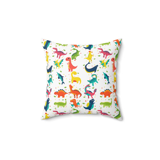 ROAR LIKE A DINASOUR Spun Polyester Square Pillow For Boy's Room