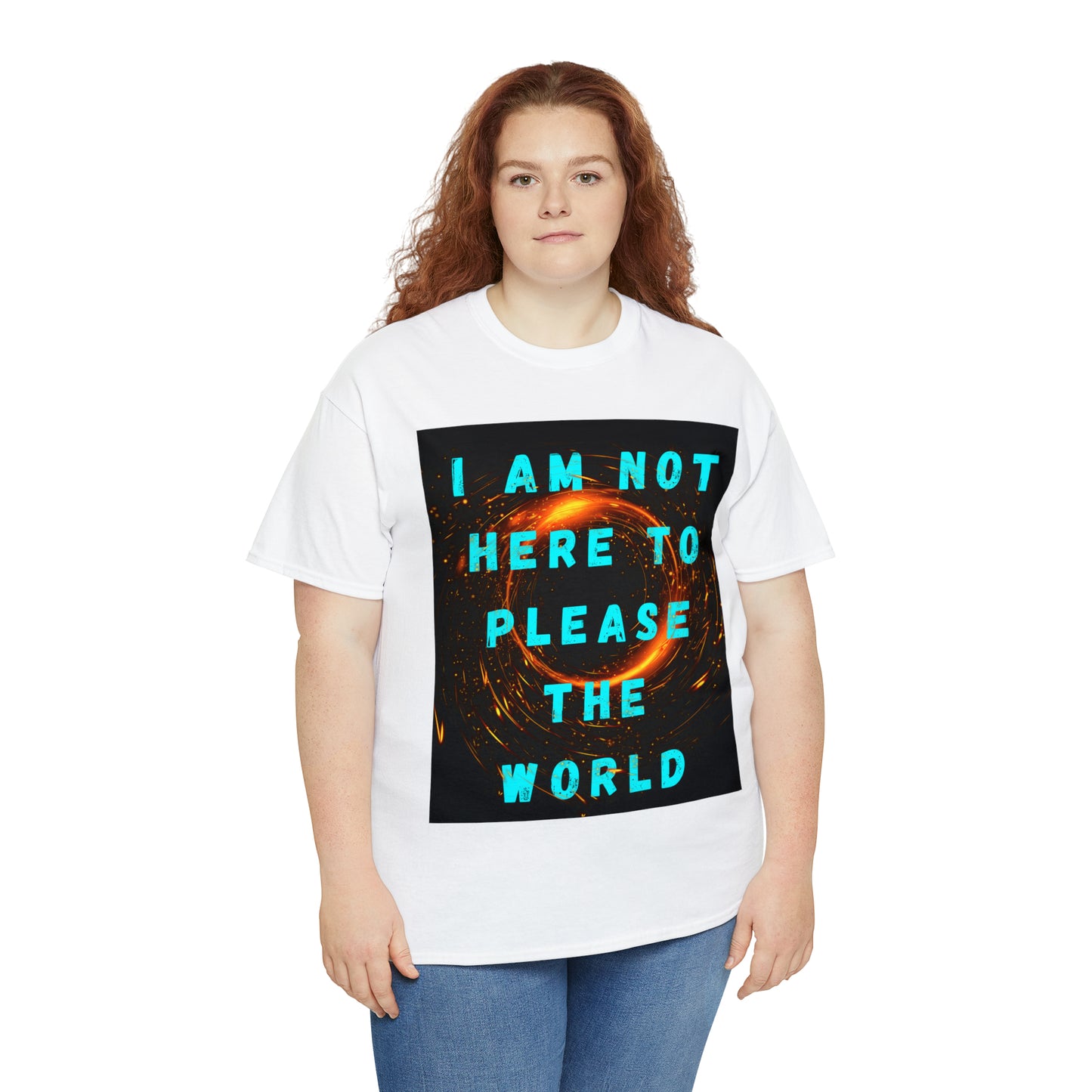 I AM NOT HERE TO PLEASE THE WORLD Unisex Heavy Cotton Tee