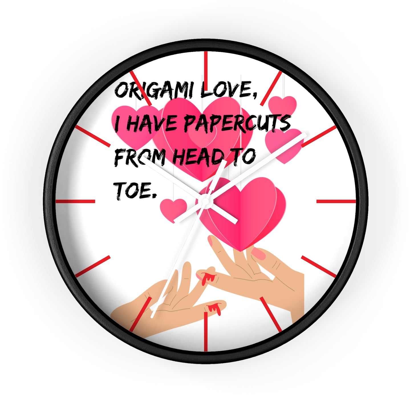 ORIGAMI LOVE Wall Clock