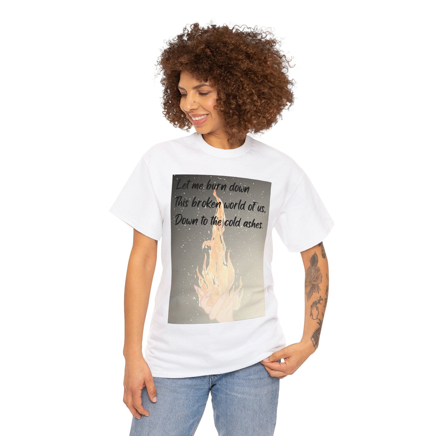 DOWN TO THE ASHES  Unisex Heavy Cotton Tee