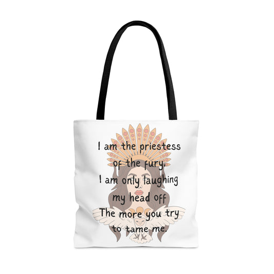 I AM THE PRIESTESS OF THE FURY Tote Bag (AOP)
