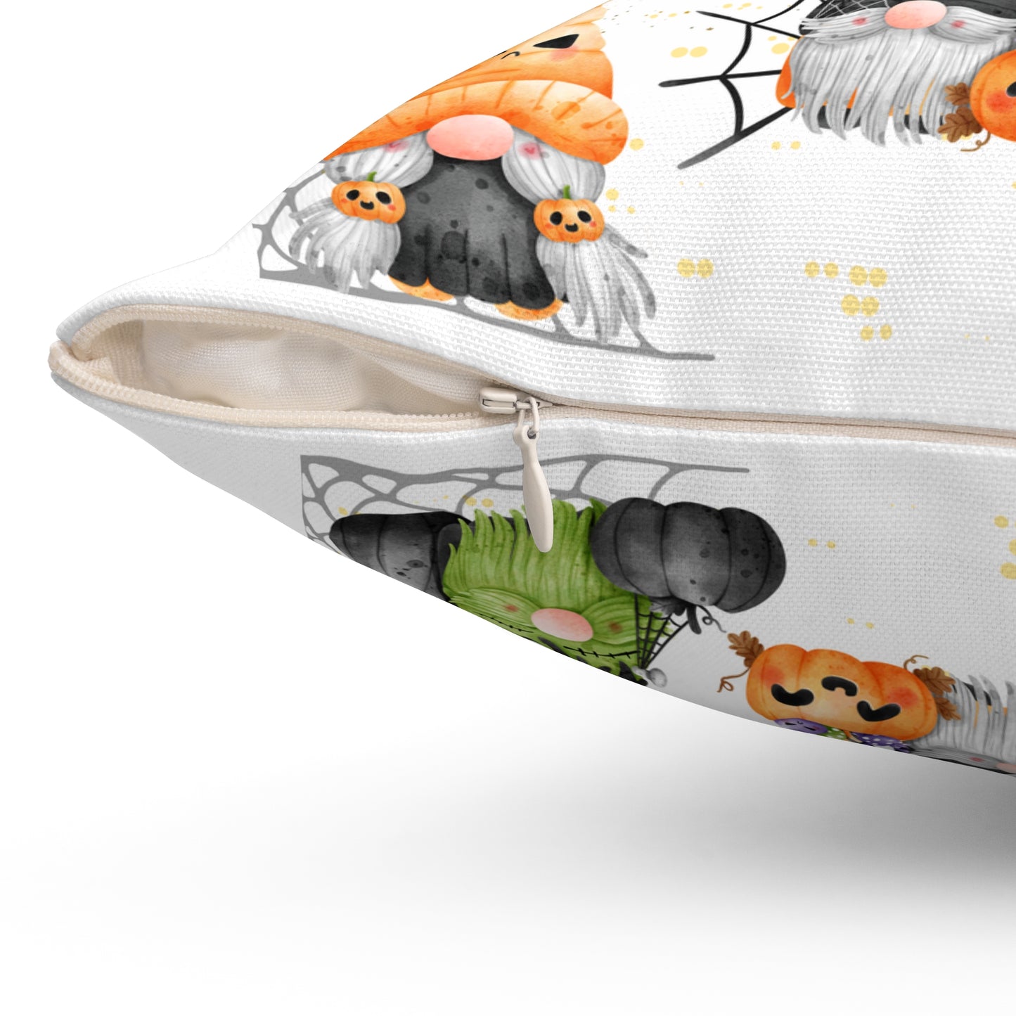 GNOMES AND PUMPKIN   Spun Polyester Square Pillow For Girl's Room
