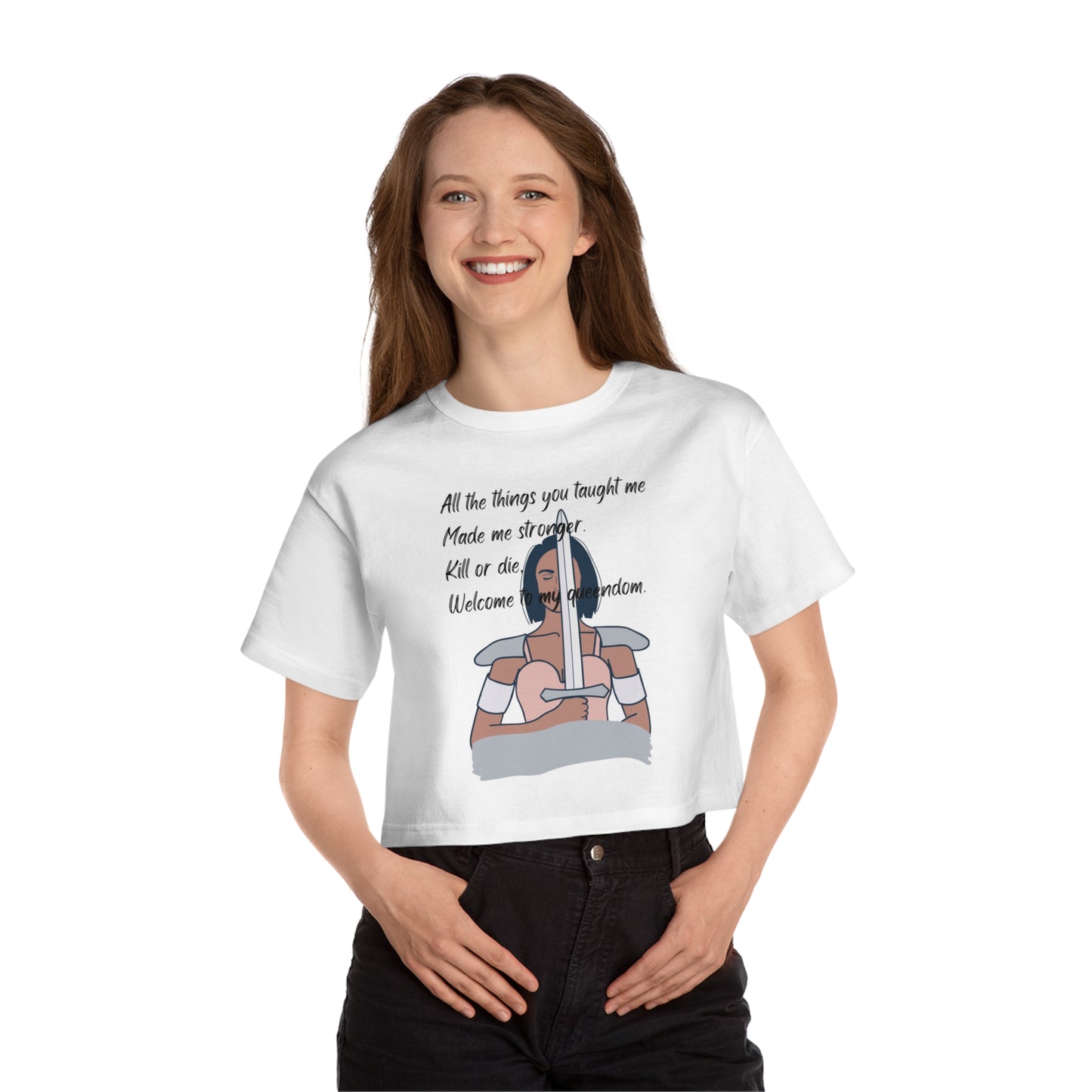 QUEENDOM Champion Women's Heritage Cropped T-Shirt