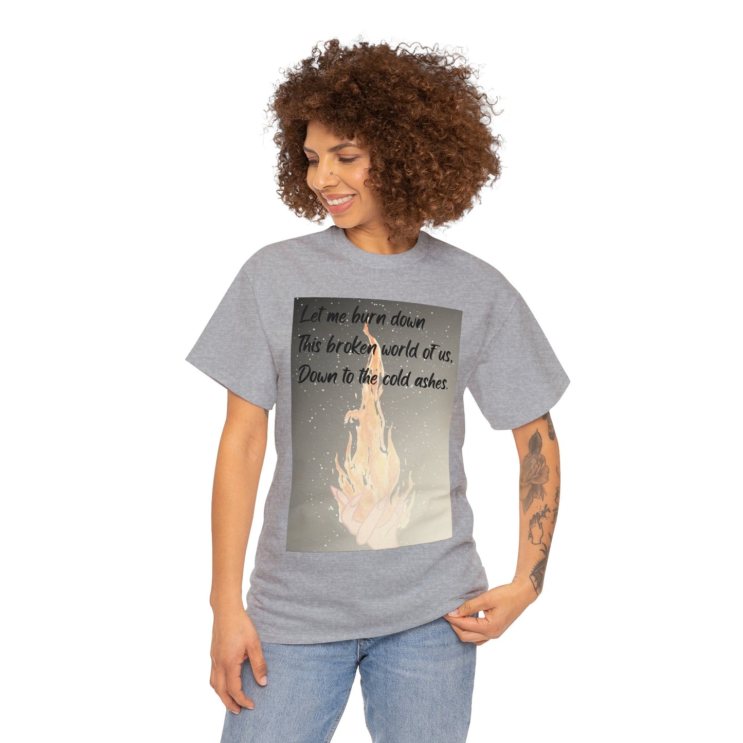 DOWN TO THE ASHES  Unisex Heavy Cotton Tee