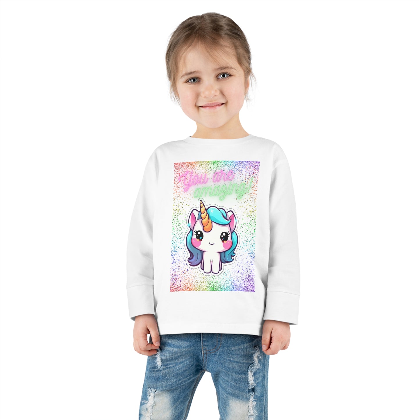 YOU ARE AMAZING UNICORN LOVE Toddler Long Sleeve Tee