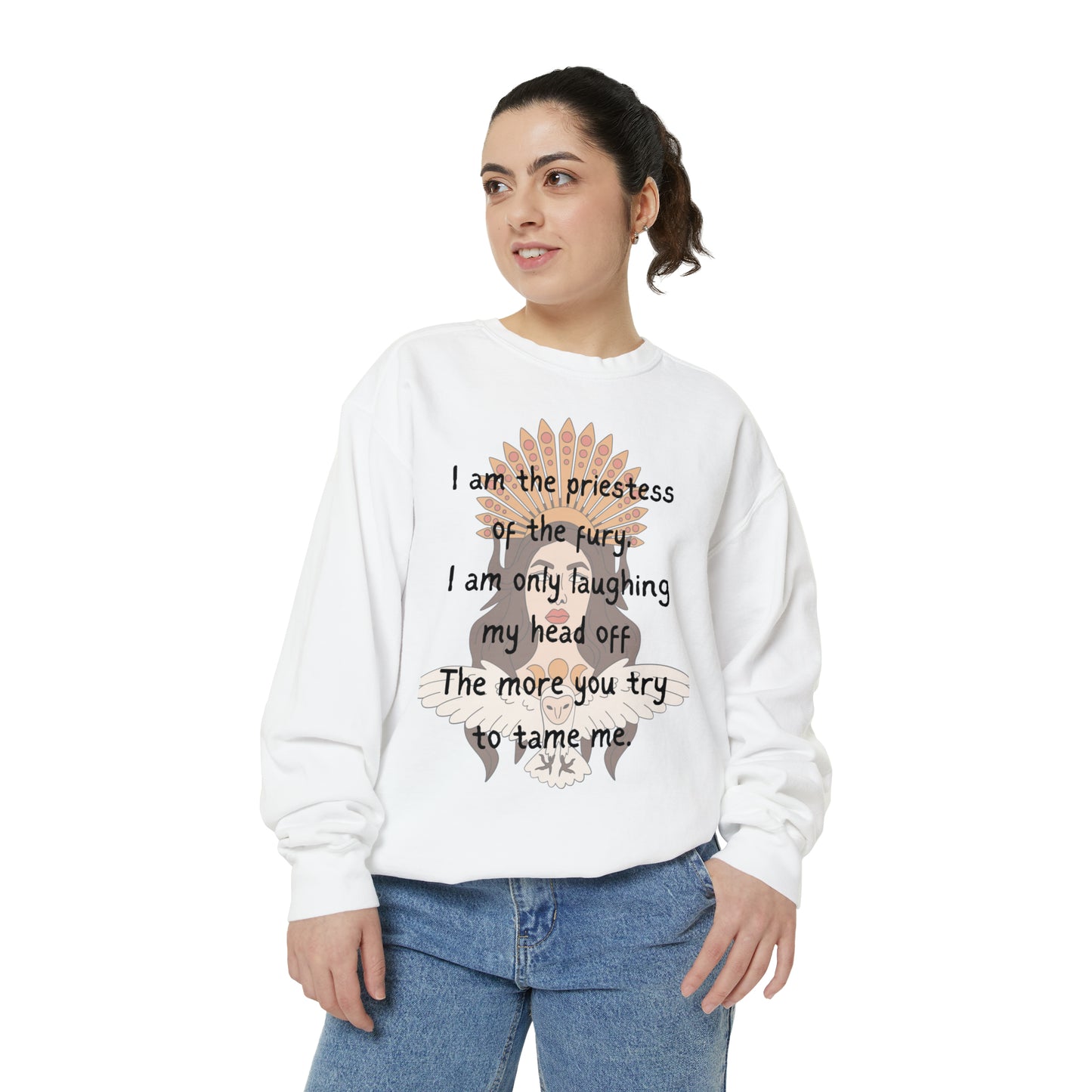 PRIESTESS OF THE FURY Unisex Garment-Dyed Sweatshirt