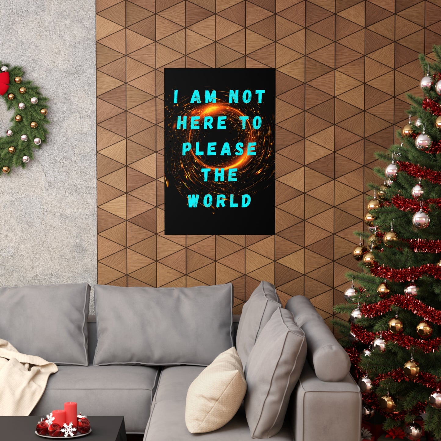 I AM NOT HERE TO PLEASE THE WORLD Premium Matte Vertical Posters