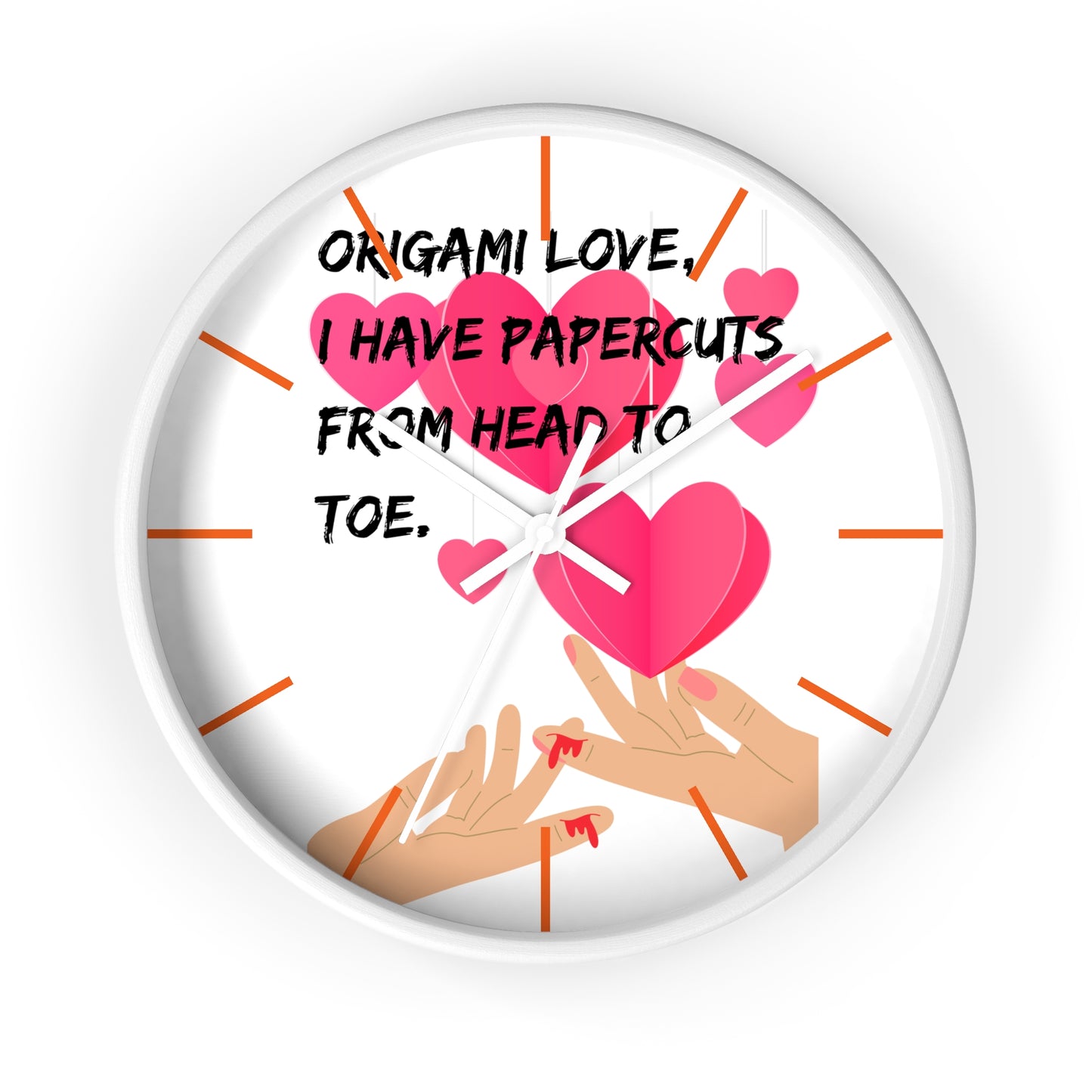 ORIGAMI LOVE Wall Clock