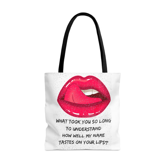 MY NAME ON YOUR LIPS Tote Bag (AOP)