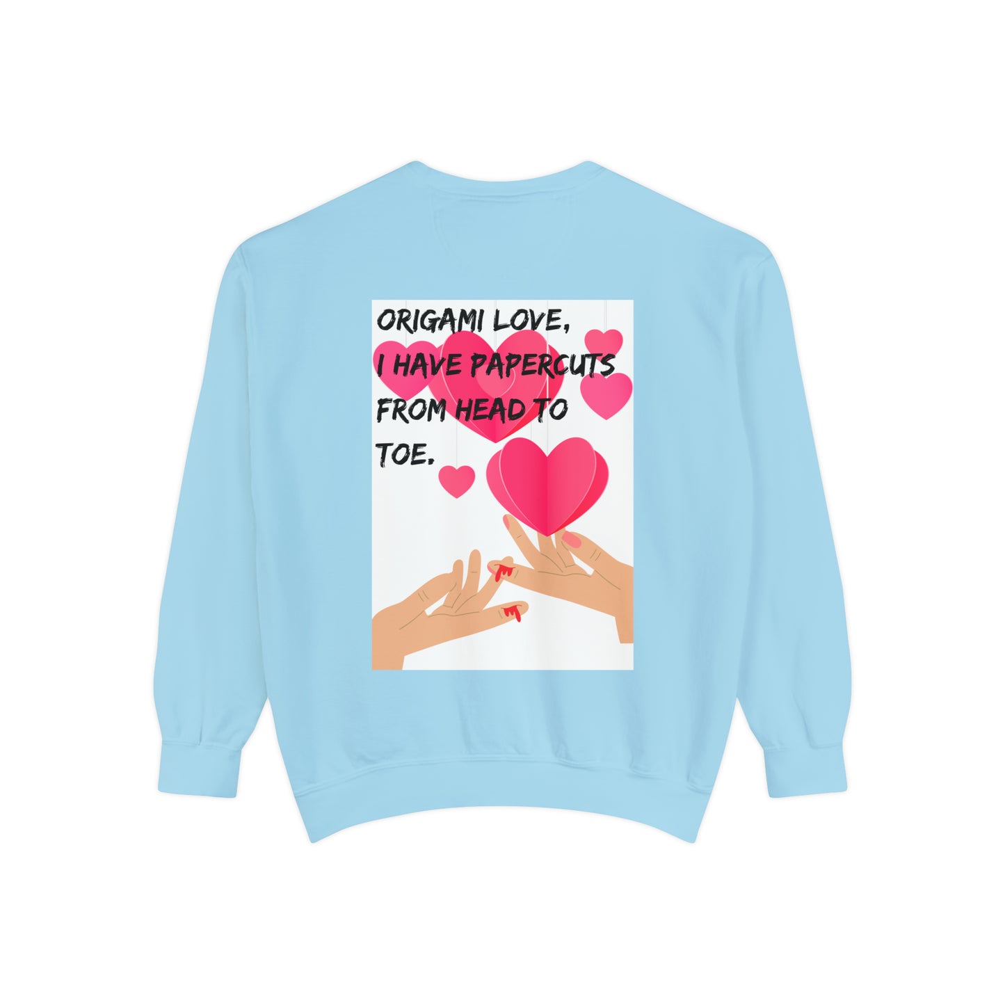 ORIGAME LOVE  Unisex Garment-Dyed Sweatshirt