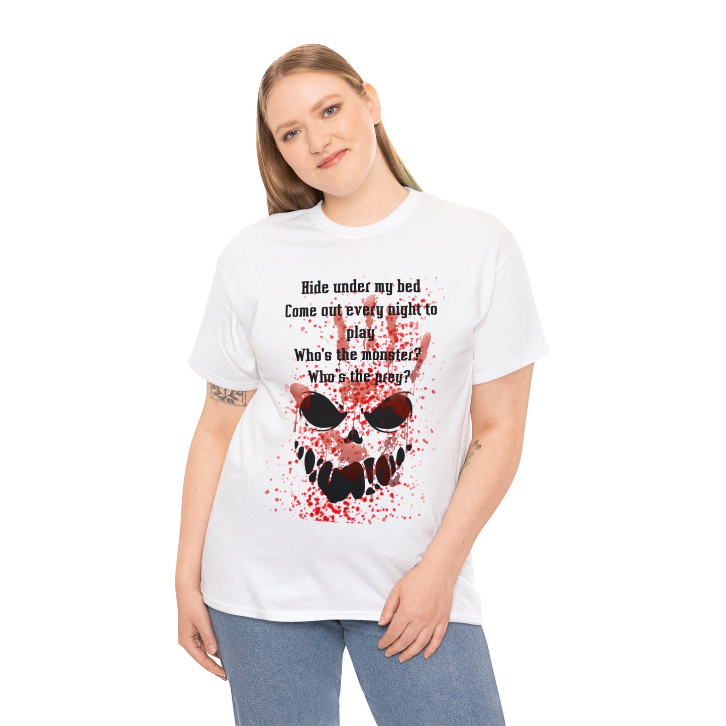 MONSTERS UNDER MY BED Unisex Heavy Cotton Tee