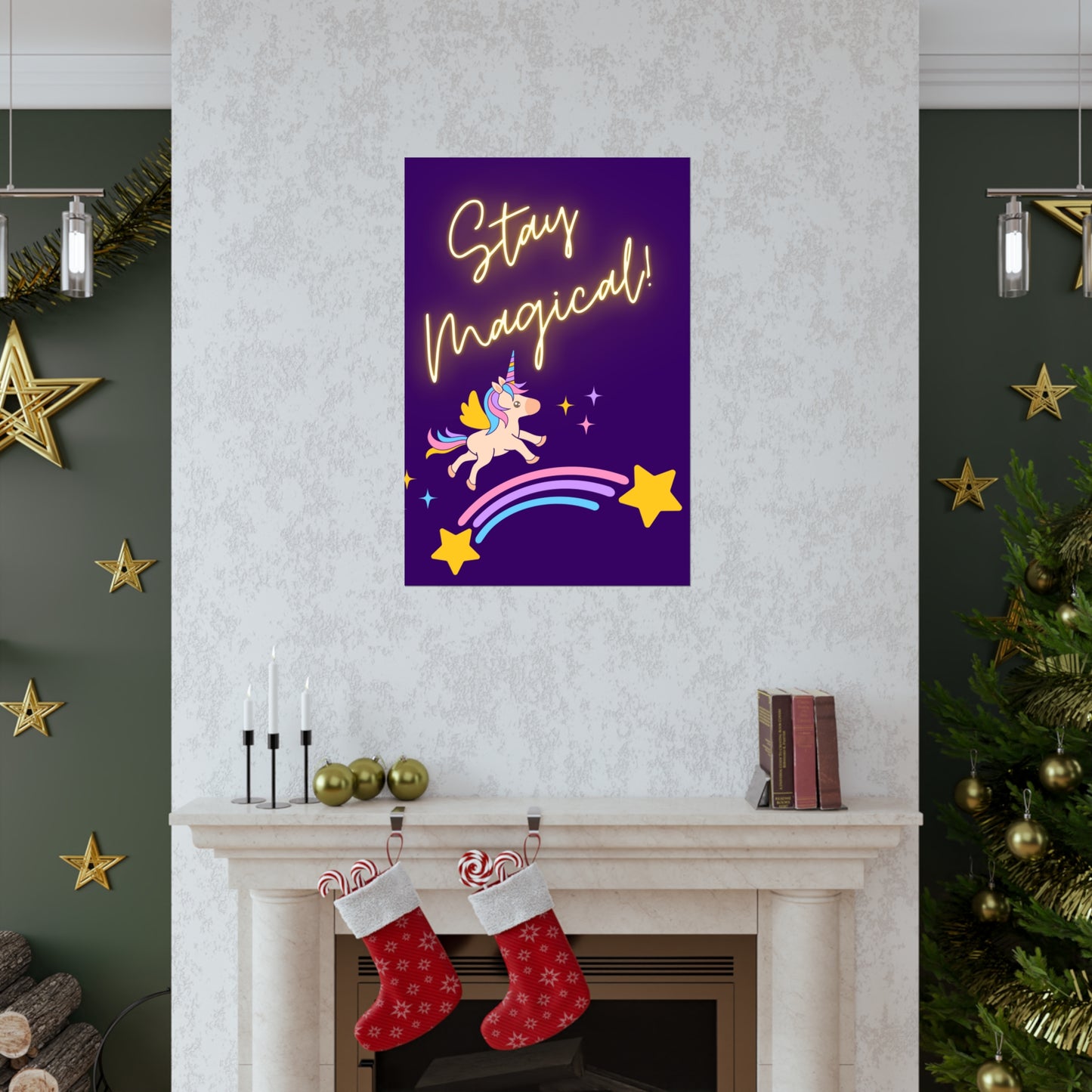 STAY MAGICAL UNICORN LOVE  Premium Matte Vertical Posters
