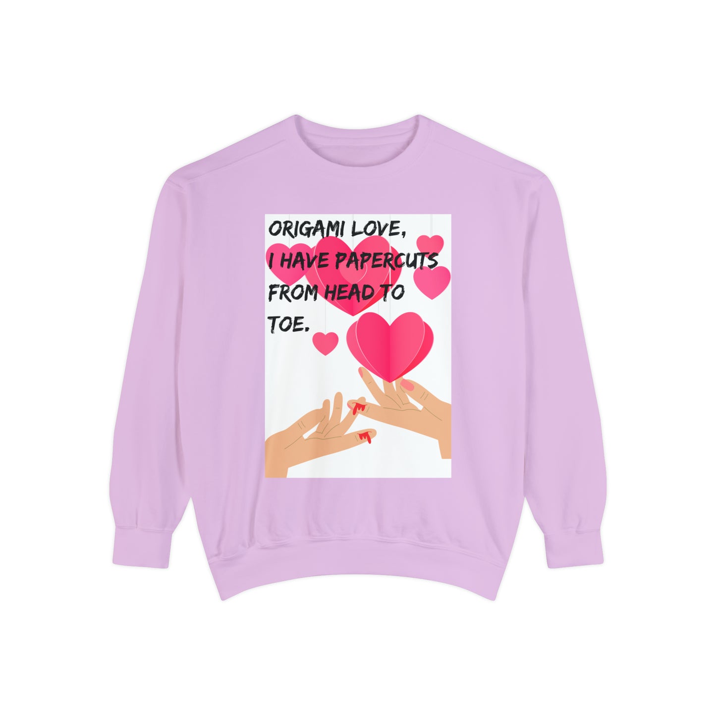 ORIGAME LOVE  Unisex Garment-Dyed Sweatshirt