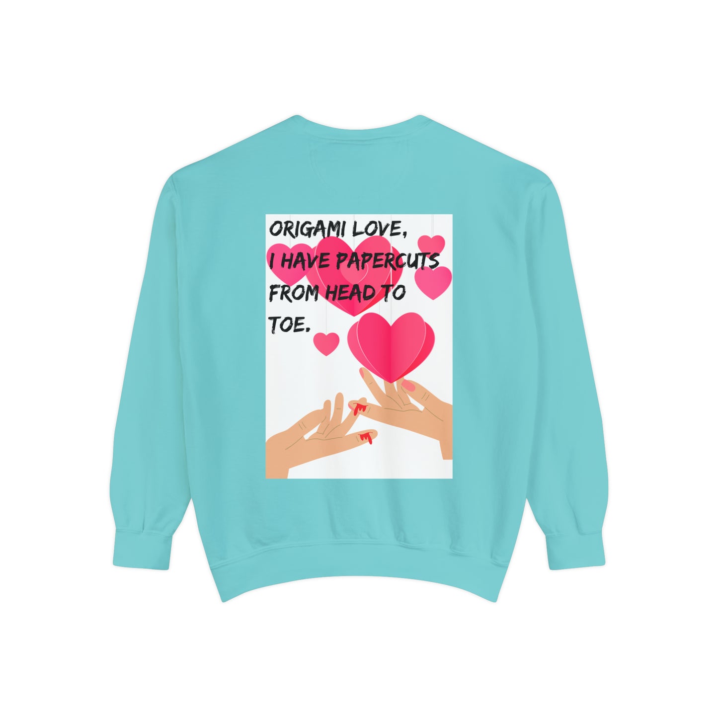 ORIGAME LOVE  Unisex Garment-Dyed Sweatshirt