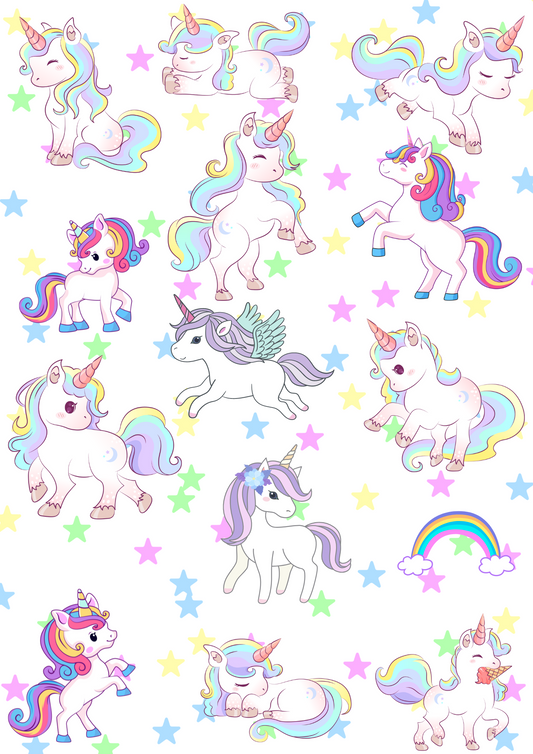 Seamless Unicorn Fabric For Kids Room, Curtains, Pillows, Clothes, Sheets, Crafting, Sewing, Dresses